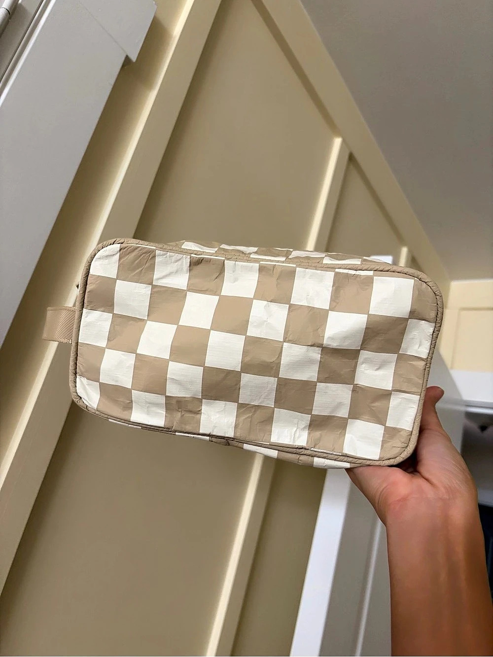 ALOHA COLLECTION NEW Checkered Dopp Kit cosmetic Bag